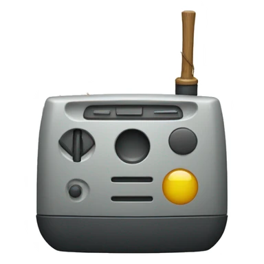 console holding fishing rod sticker