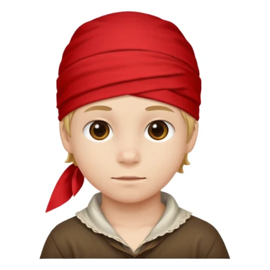 kid with wearing red bandana sticker