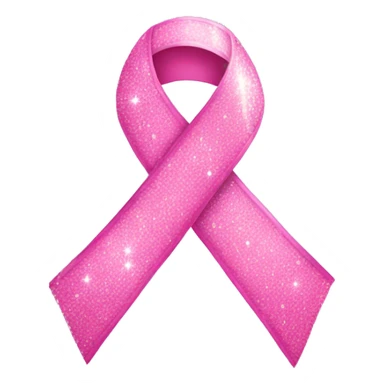 pink ribbon with sparkle sticker
