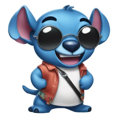 Stitch from lilo with sunglasses sticker