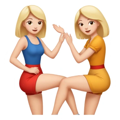 femme qui tape les fesses d’une autre femme sticker