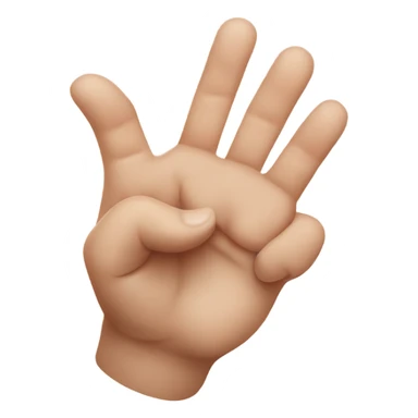 Thumb and third finger forming heart overlapping  sticker