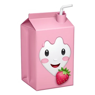 Strawberry milk carton sticker