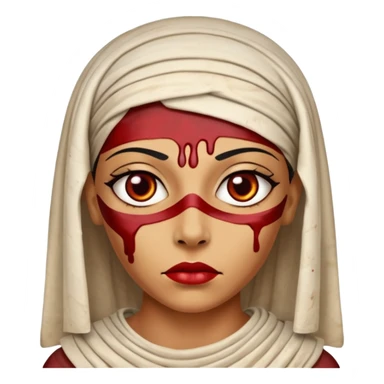 halloween mummy egyptian blood stains funny  sticker