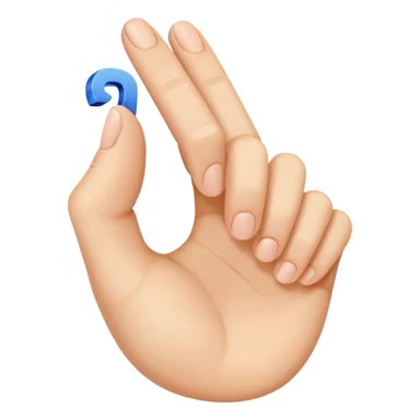 the letter S made with fingers sticker