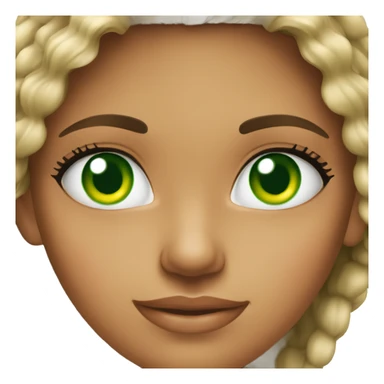 Mixed Young Beautiful Girl With Green Eyes On Holiday sticker