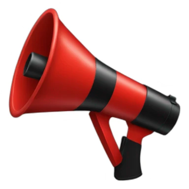 red-black megaphone sticker
