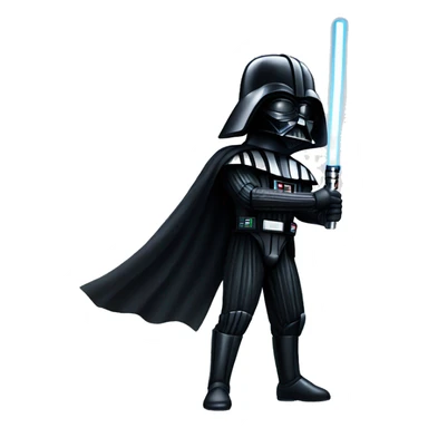 Darth vader holding a lightsaber sticker