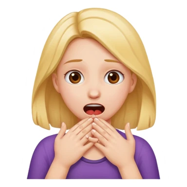 girl choking herself with her hands as a joke sticker