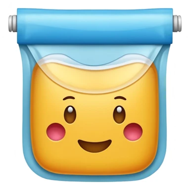 Ostomiebeutel Emoji ohne Gesicht, nur der Beutel sticker