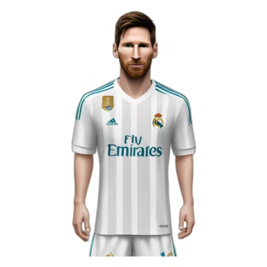 Messi wearing real madrid shirt sticker
