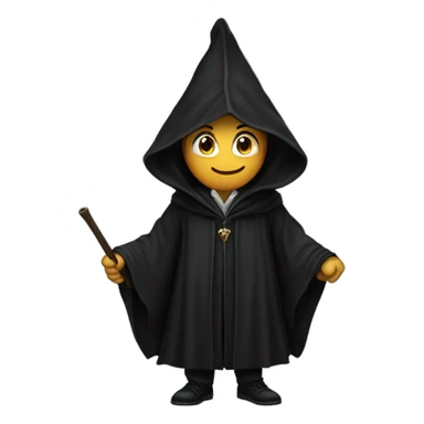 long black robe like hogwarts sticker