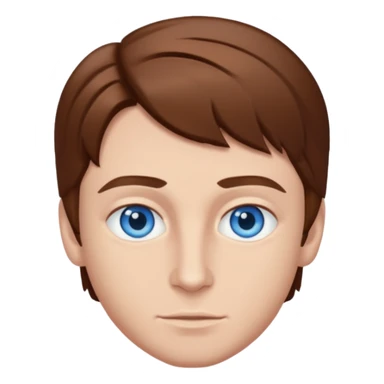 Mikey Graham with blue eyes, brown hair sticker