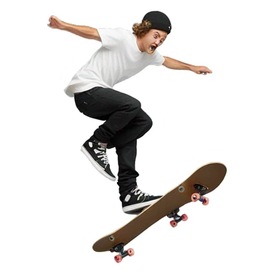 chris joslin doing a treflip on a skateboar sticker