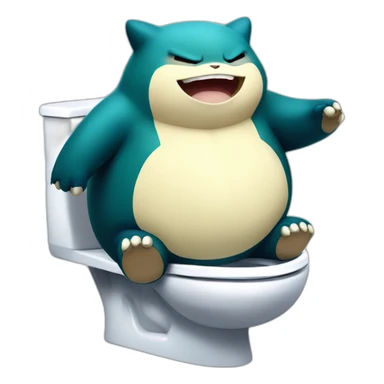 Shiny snorlax on a toilet sticker