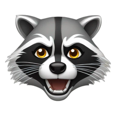 angry raccoon sticker