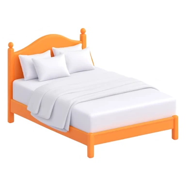 king bed viewed from the side, person completely hidden under the blanket, only the blanket visible, sleeping sticker