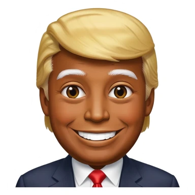 Black skinned Donald Trump sticker