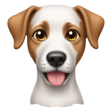 Dog wearing with a top clothes sticker