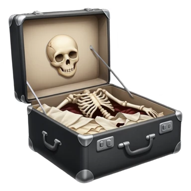Suitcase with a human bodies inside  sticker