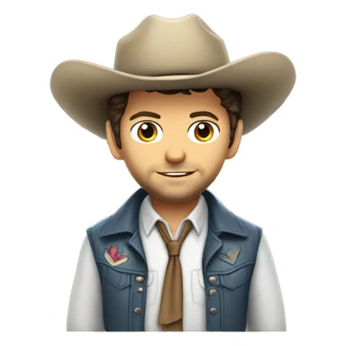 misha collins or also known as castiel, with the most gayest looking shit and cowboy hat sticker