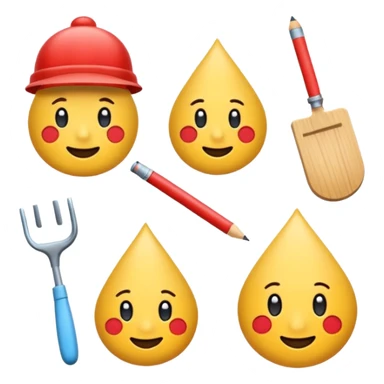 Letra decorada escrito HR de limpar a casa com uns emojis legais sticker