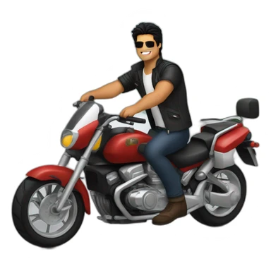 Chayanne en motocicleta sticker