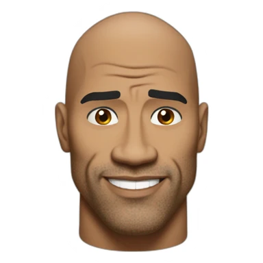Dwain the rock Johnson with his eyebrow raised famous meme sticker
