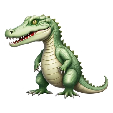 zombie monstrous pale skinned decaying greenish white alligator, vicious, boss monster, full body, dirty, undead sticker