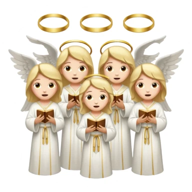 singing choir angel sticker