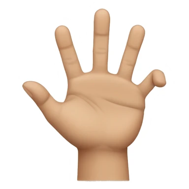 Create a hand with all fingers risen up while fohe ring finger sticker