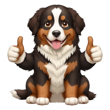 bernese mountain dog giving a thumbs up sticker