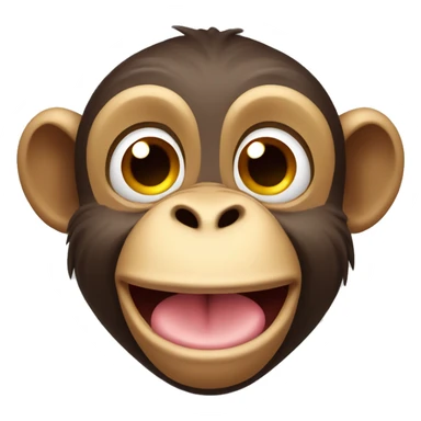 Monkey sticking tongue out  sticker