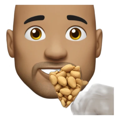 THE ROCK eat nuts sticker