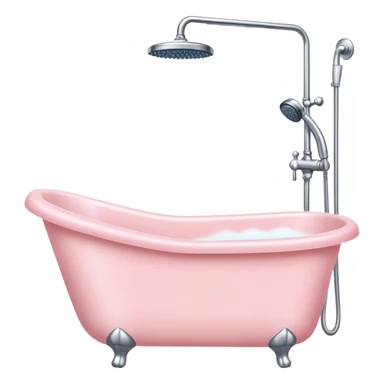 Pale pink bathtub and shower sticker