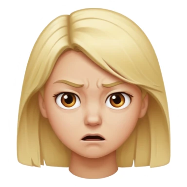 fai una ragazza bionda visibilmente offesa ed arrabbiata che guarda da un’altra parte  sticker