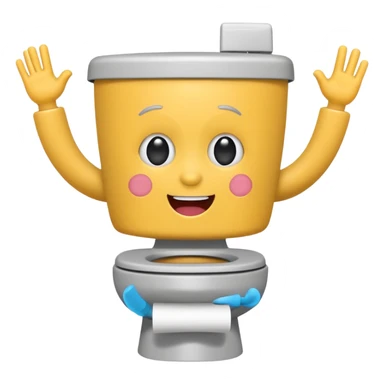 skibidi toilet character doing a silly dance sticker