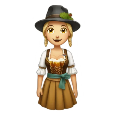oktoberfest woman sticker