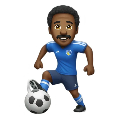 “Ted lasso” playing soccer at Apple park headquarters sticker