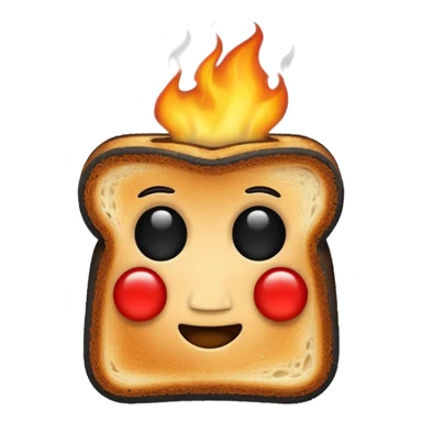 burning toast sticker
