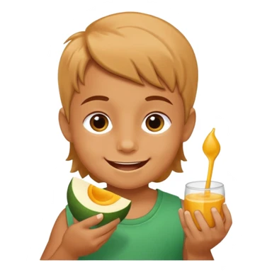 Bok yiyen çocuk sticker