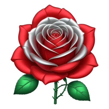 metal rose, without green leaves, just flower sticker