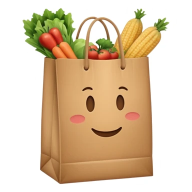 a bag of groceries, no picture on the bag sticker