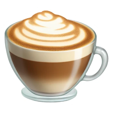 Cappuccino in a clear cup sticker