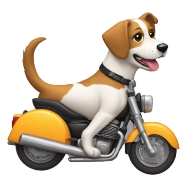 Perro en moto  sticker