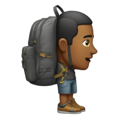 a men get hurt by a backpack sticker