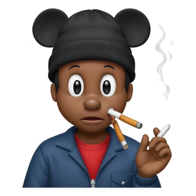 Mickey racaille qui fume  sticker