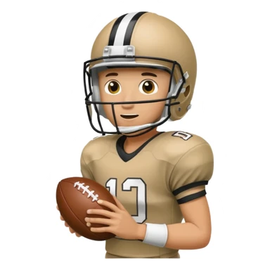 A person playing football on the field sticker