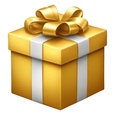 Golden Shiny Giftbox. sticker