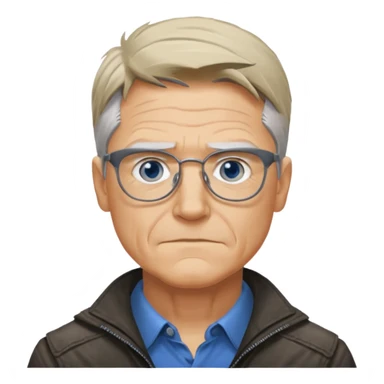 old Hawkeye  Clint Barton with glasses 
 sticker